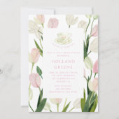 Invitation Tulips and Teacups Bridal Shower (Devant)