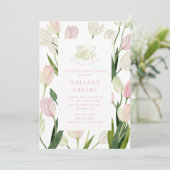 Invitation Tulips and Teacups Bridal Shower (Debout devant)