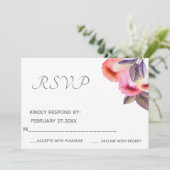 Invitation Tulips d'aquarelle moderne et élégant de Bohême RS (Debout devant)