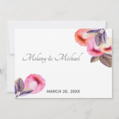 Invitation Tulips d'aquarelle moderne et élégant de Bohême RS (Dos)