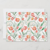 Invitation Tulips photo mariage enregistrer la date (Dos)