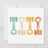 Invitation Tuner Vintage mécanique rétro (Dos)