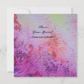 Invitation TURBILLONS D'OR ABSTRAITS métallisé or, rouge pou (Dos)