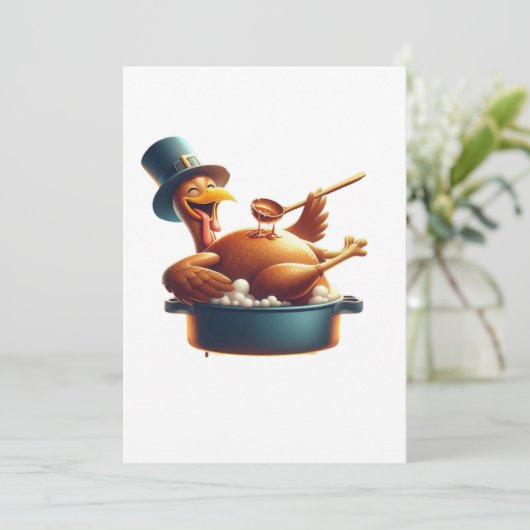 Invitation Turbine de cuisson pour dinde de Thanksgiving (Debout devant)