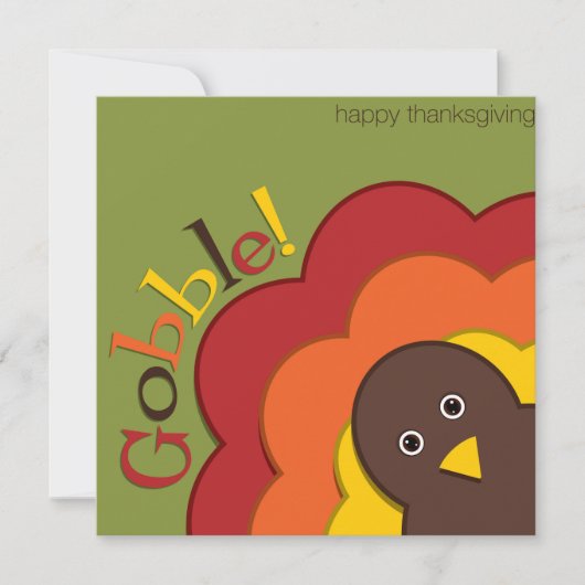 Invitation Turc caché de Thanksgiving (Devant)