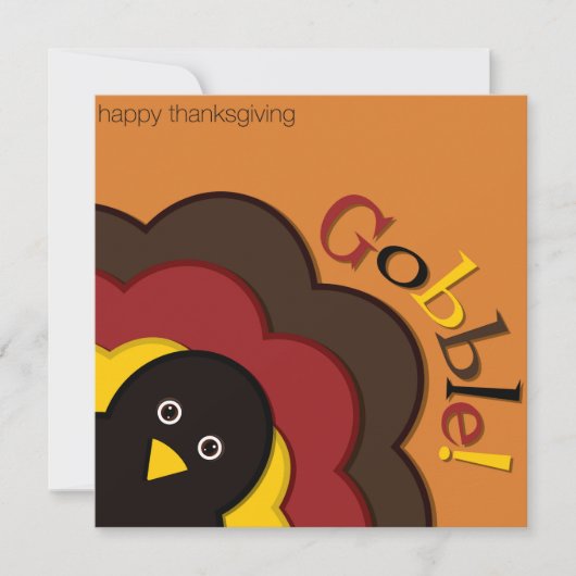 Invitation Turc caché de Thanksgiving (Devant)