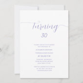 Invitation turning 30 classic elegant birthday (Devant)