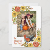 Invitation Turquie dans le jardin Thanksgiving (Devant)