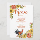 Invitation Turquie dans le menu Jardin Thanksgiving (Devant)