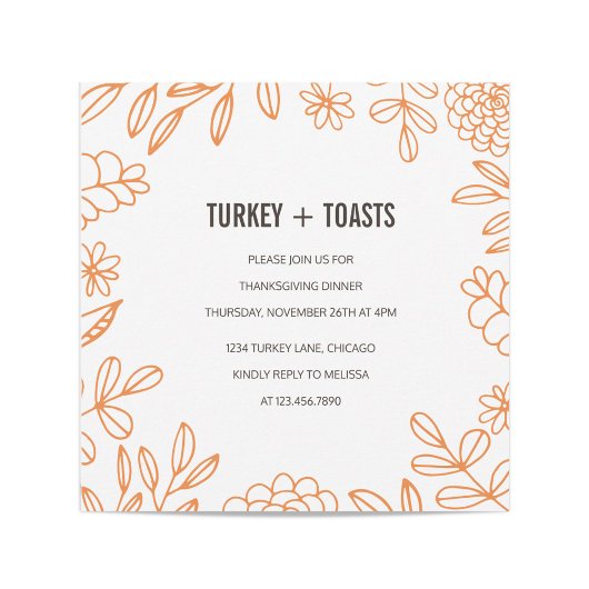 Invitation Turquie et toasts