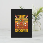 Invitation Turquie Et Touchdowns Football Thanksgiving Hommes (Debout devant)