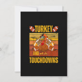 Invitation Turquie Et Touchdowns Football Thanksgiving Hommes (Devant)