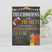 Invitation Turquie et Touchdowns Friendsgiving Party Invitati (Debout devant)