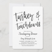 Invitation Turquie et Touchdowns | Thanksgiving (Devant)