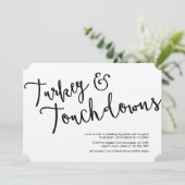 Invitation Turquie et Touchdowns Thanksgiving Dîner Invitatio (Debout devant)