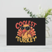 Invitation Turquie la plus froide les enfants Thankgiving (Debout devant)