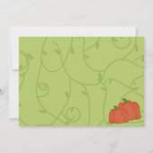 Invitation Turquie mignonne et Citrouille Thanksgiving Annive (Dos)