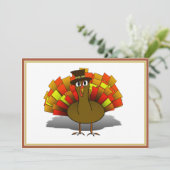 Invitation Turquie pèlerin Thanksgiving (Debout devant)