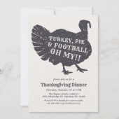 Invitation Turquie Pie Football Oh Mon ! Thanksgiving (Devant)