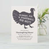 Invitation Turquie Pie Football Oh Mon ! Thanksgiving (Debout devant)