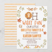 Invitation Turquie Thanksgiving anniversaire invitation, auto (Devant / Derrière)