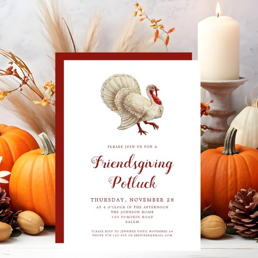 Invitation Turquie vintage Amicale Potluck