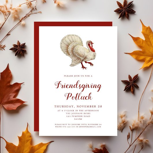 Invitation Turquie vintage Amicale Potluck