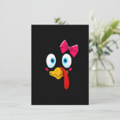 Invitation Turquie Visage fille Thanksgiving Costume enfants  (Debout devant)