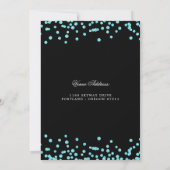 Invitation Turquoise 70e anniversaire Save Date Confetti Blac (Dos)