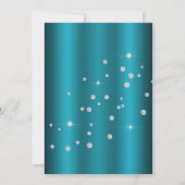 Invitation Turquoise Aqua Glam Diamond Mariage Fête des marié (Dos)