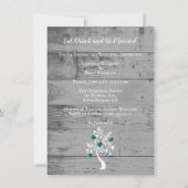 Invitation Turquoise Arbre des Coeurs Dîner de répétition Mar (Devant)