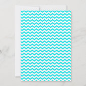 Invitation Turquoise au Baby shower Chevron (Dos)