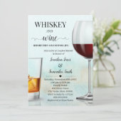 Invitation Turquoise avec Whiskey Or & vin avant de faire Dou (Debout devant)