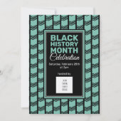 Invitation Turquoise Black History Mois AJOUTER PHOTO LOGO In (Devant)