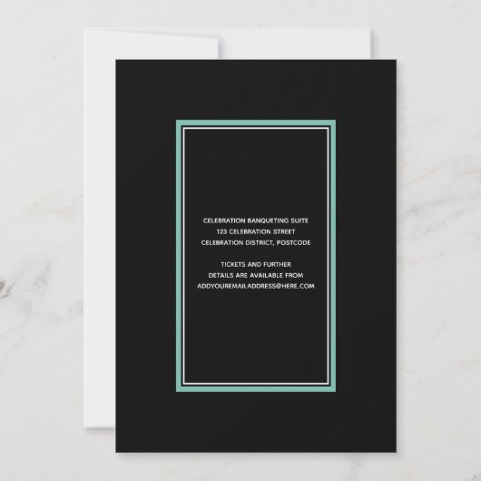 Invitation Turquoise Black History Mois AJOUTER PHOTO LOGO In (Dos)