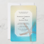 Invitation Turquoise Blanc Aqua Blue Beach Wedding (Devant)
