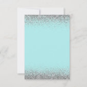 Invitation Turquoise Bleu Argent N'importe quel âge Anniversa (Dos)