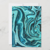 Invitation Turquoise Bleu et Or Chic Tourbillon Mariage Moder (Dos)
