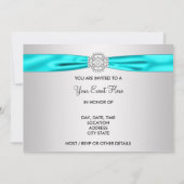 Invitation Turquoise Bleu Toutes les occasions Modèle d'invit (Dos)