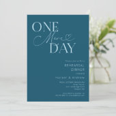 Invitation Turquoise Bleu Un Dîner De Répétition D'Une Journé (Debout devant)