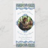 Invitation Turquoise Blue Celtic Dragon Mariage (Devant)