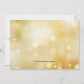 Invitation Turquoise Blue et Gold Sweet 16 Masquerade Party (Dos)