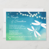 Invitation Turquoise Blue & Green Dragonfly Wedding Invitatio (Devant)