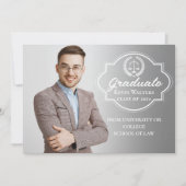 Invitation Turquoise Blue Law School Graduation Party Photo (Devant)