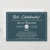 Invitation Turquoise Blue Law School Graduation Party Photo (Dos)