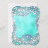 Invitation Turquoise Blue Ocean Pearls Sweet 16 Anniversaire (Dos)