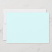Invitation Turquoise Blue Palm Tree Tropical Mariage (Dos)