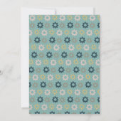 Invitation Turquoise Blue Robot Gears Simple 1er anniversaire (Dos)