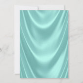 Invitation Turquoise Blue Silver Masquerade Party (Dos)