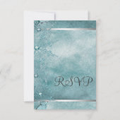Invitation Turquoise Blue Snowflake Christian Christmas Party (Devant)